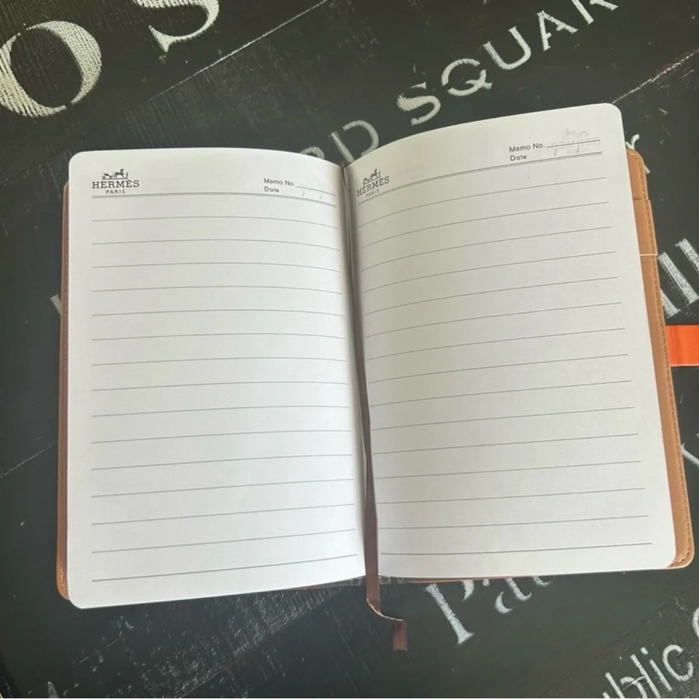 Hermès Vibrant Orange Leather Journal